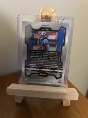 2023 Panini Prizm Jahmyr Gibbs #331 No Huddle Disco back
